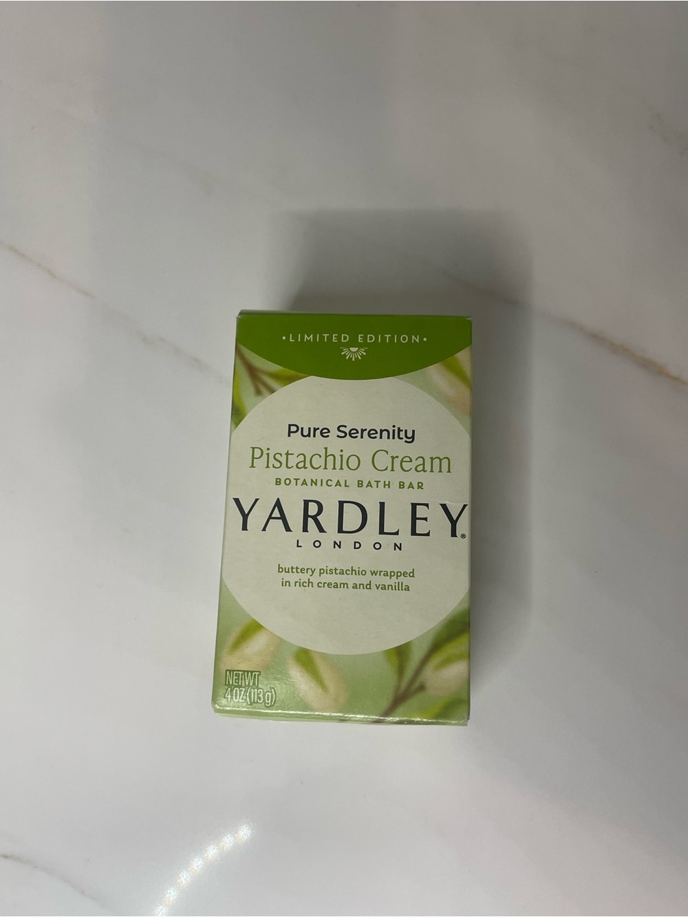 Pure Serenity Pistachio Cream Botanical Bath Bar - Green